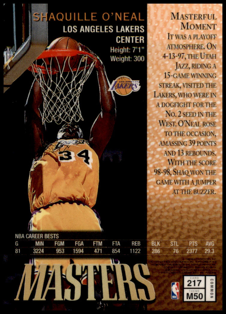 1997-98 Finest #217 Shaquille O'Neal