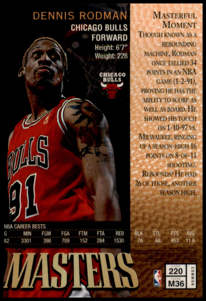 1997-98 Finest #220 Dennis Rodman