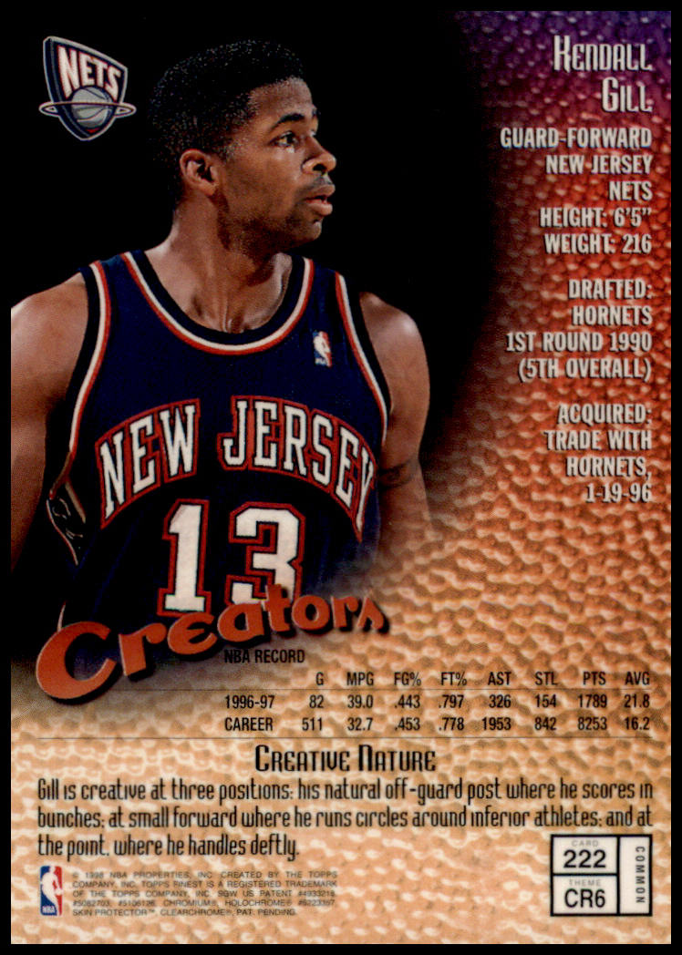 1997-98 Finest #222 Kendall Gill