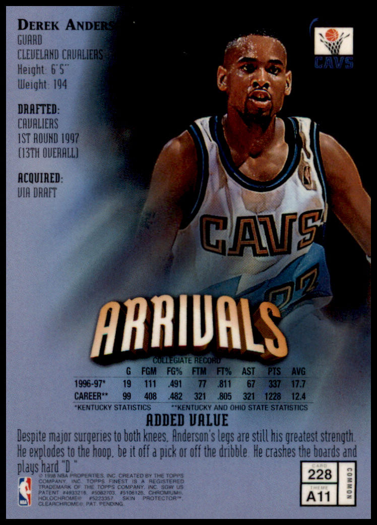 1997-98 Finest #228 Derek Anderson