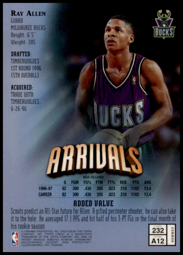 1997-98 Finest #232 Ray Allen