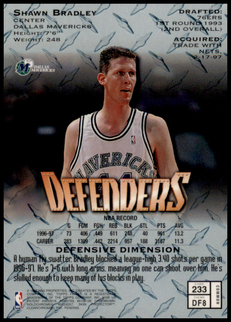 1997-98 Finest #233 Shawn Bradley