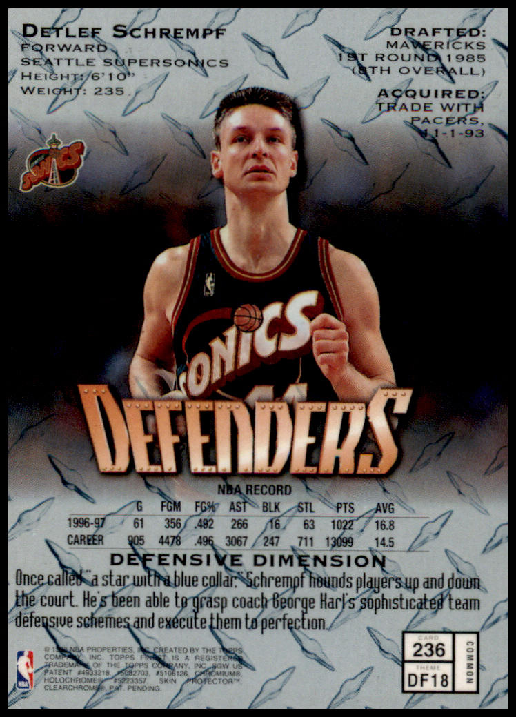 1997-98 Finest #236 Detlef Schrempf