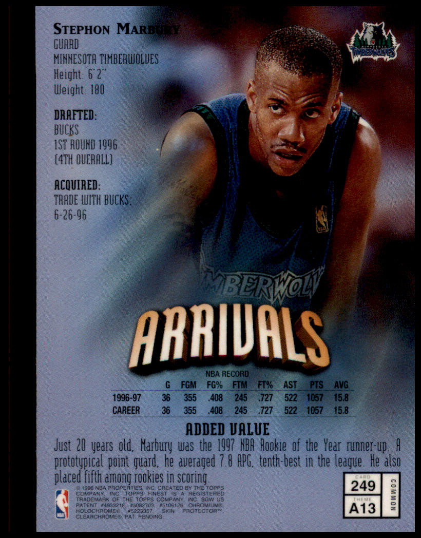 1997-98 Finest #249 Stephon Marbury