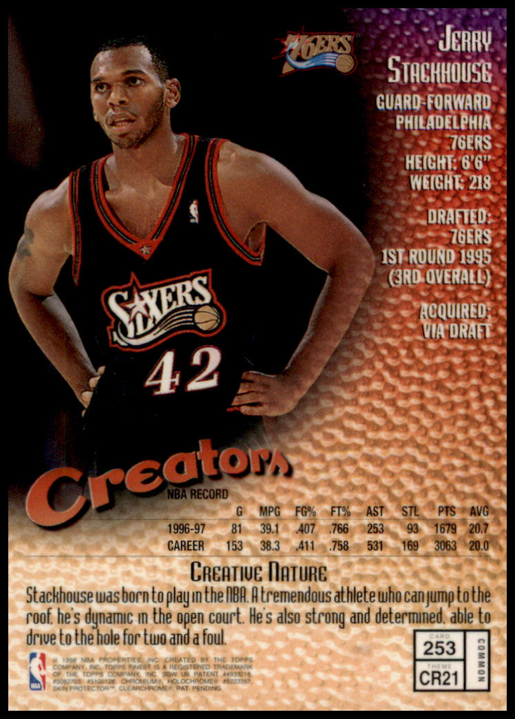 1997-98 Finest #253 Jerry Stackhouse