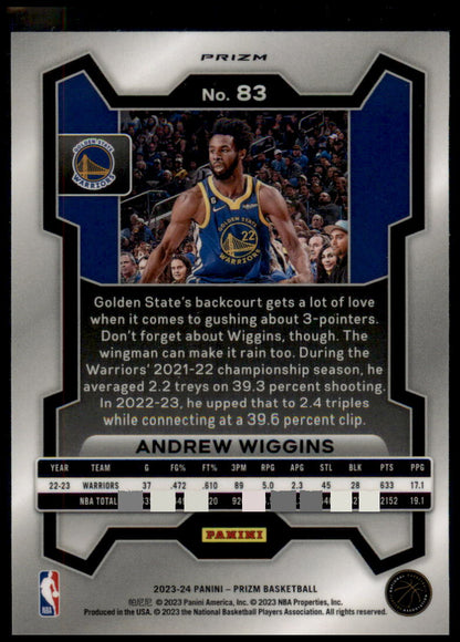 2023-24 Panini Prizm #83 Andrew Wiggins Prizms Hyper