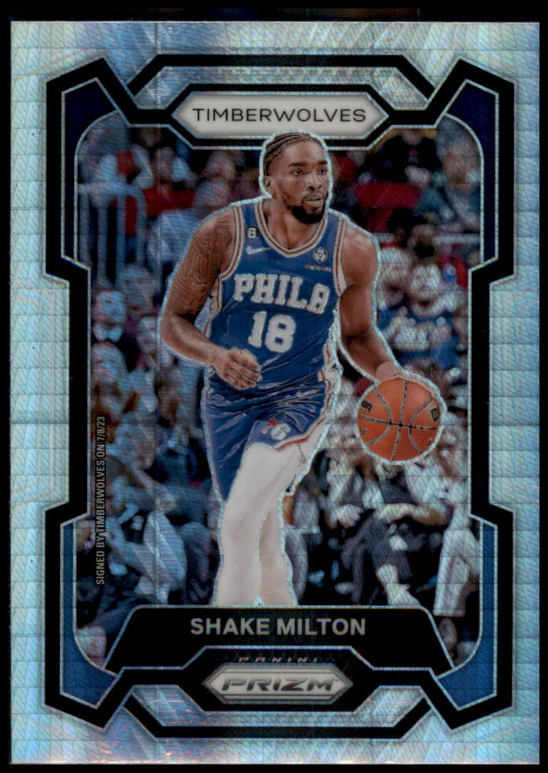 2023-24 Panini Prizm #215 Shake Milton Prizms Hyper