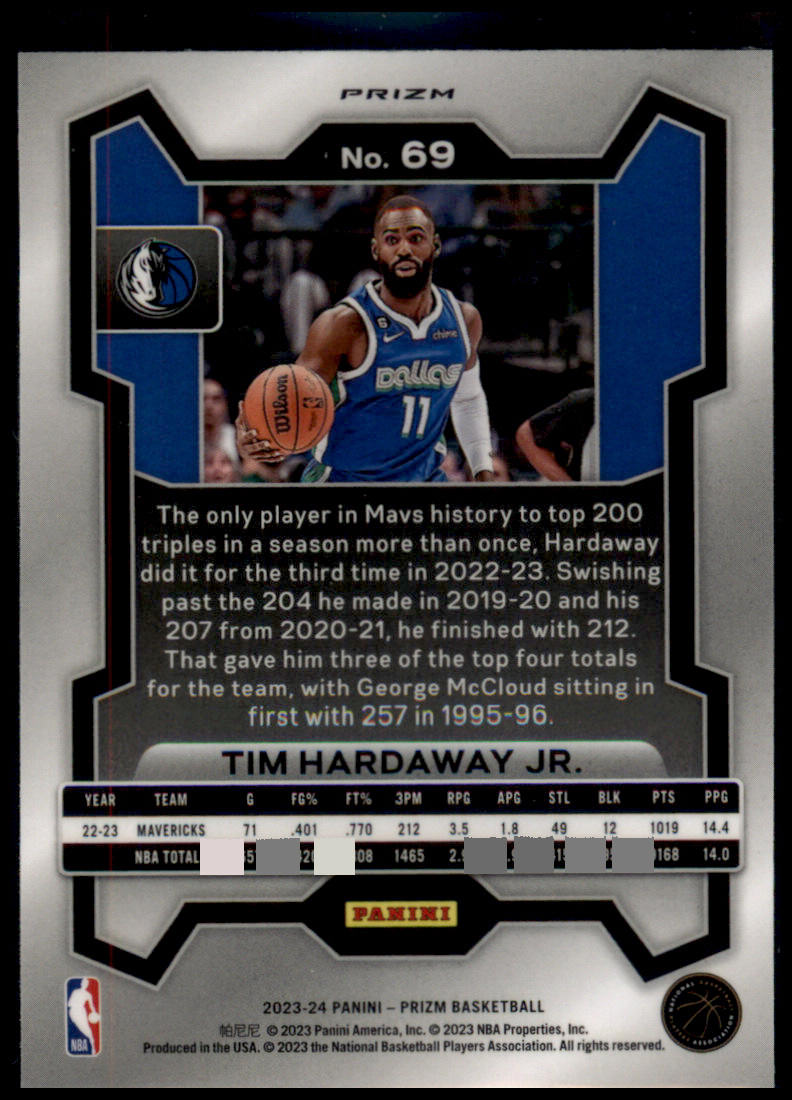 2023-24 Panini Prizm #69 Tim Hardaway Jr. Prizms Hyper