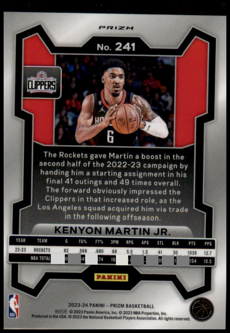 2023-24 Panini Prizm #241 Kenyon Martin Jr. Prizms Hyper