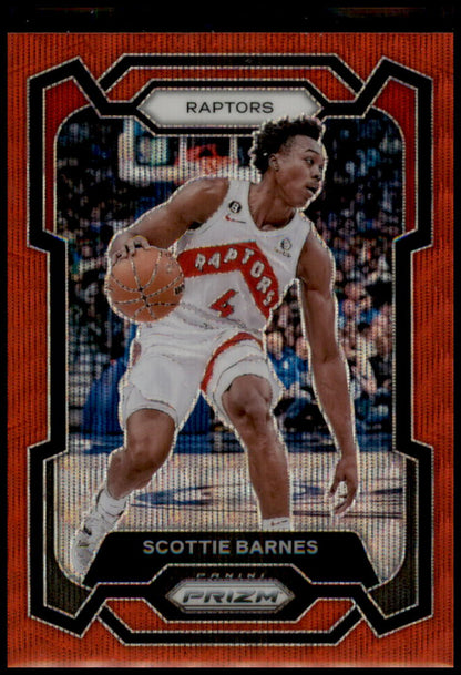 2023-24 Panini Prizm #24 Scottie Barnes Prizms Ruby Wave