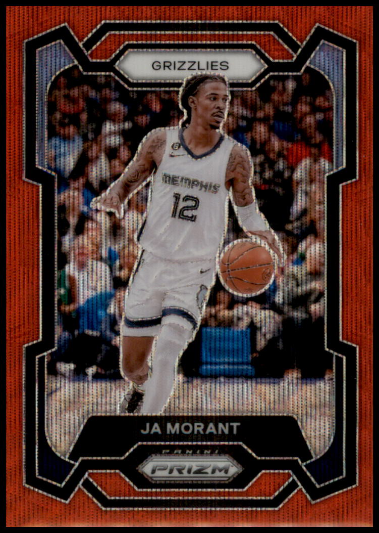 2023-24 Panini Prizm #96 Ja Morant Prizms Ruby Wave