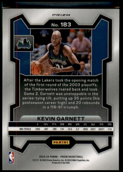 2023-24 Panini Prizm #183 Kevin Garnett Prizms Ruby Wave