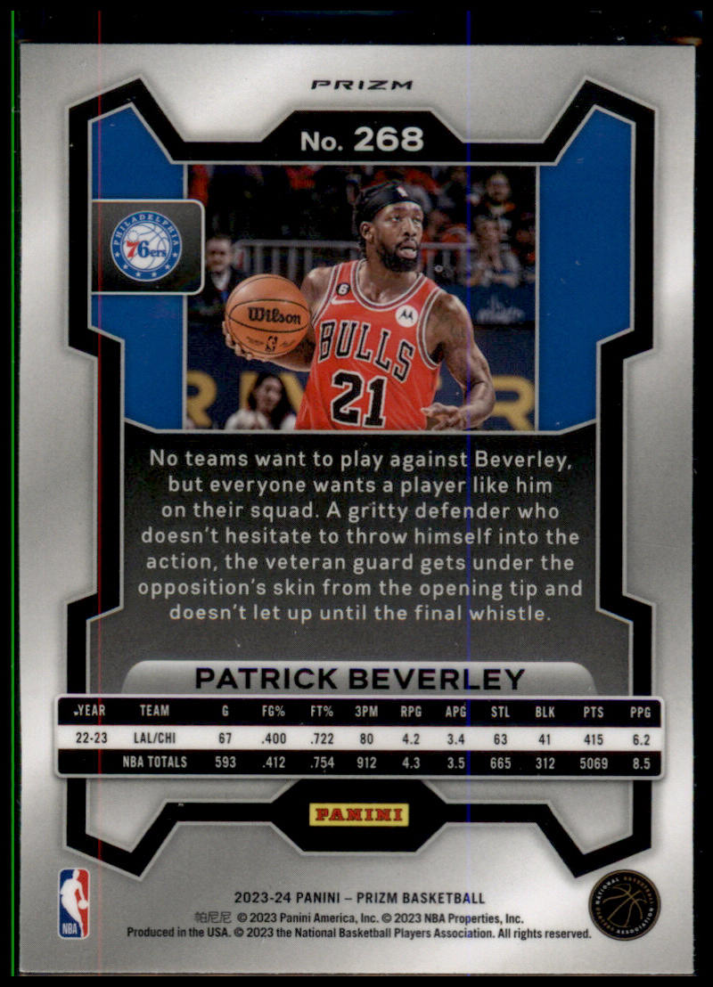 2023-24 Panini Prizm #268 Patrick Beverley Prizms Ruby Wave