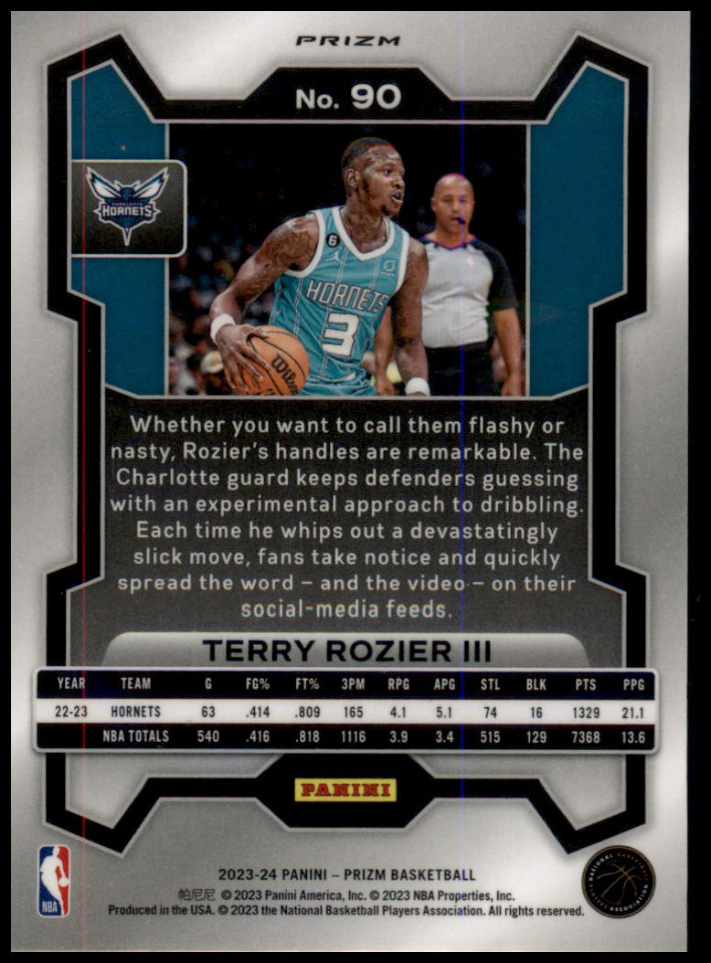 2023-24 Panini Prizm #90 Terry Rozier III Prizms Ruby Wave