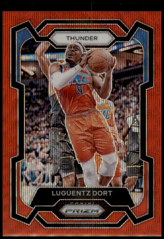 2023-24 Panini Prizm #254 Luguentz Dort Prizms Ruby Wave