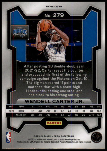 2023-24 Panini Prizm #279 Wendell Carter Jr. Prizms Ruby Wave