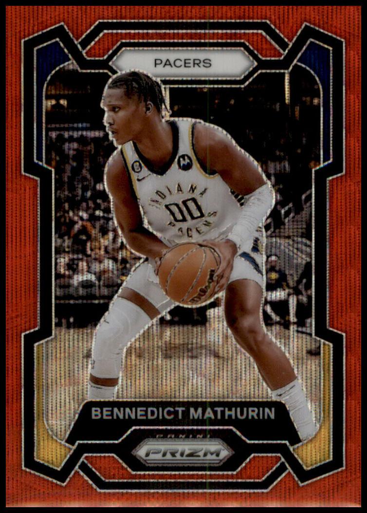 2023-24 Panini Prizm #14 Bennedict Mathurin Prizms Ruby Wave