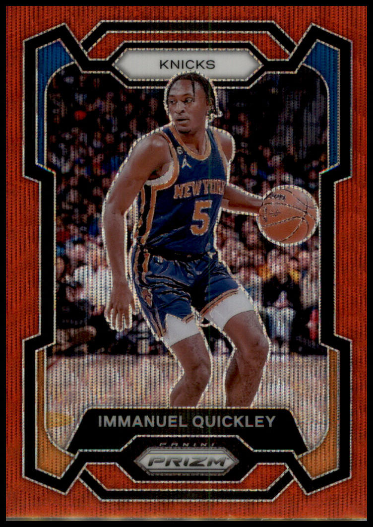 2023-24 Panini Prizm #33 Immanuel Quickley Prizms Ruby Wave