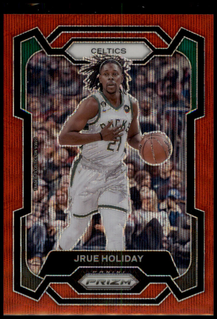 2023-24 Panini Prizm #107 Jrue Holiday Prizms Ruby Wave