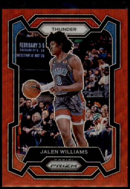 2023-24 Panini Prizm #19 Jalen Williams Prizms Ruby Wave