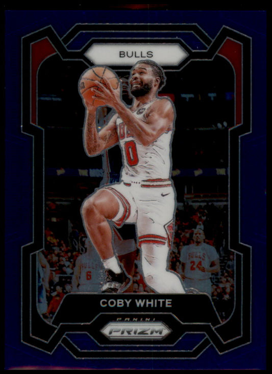 2023-24 Panini Prizm #239 Coby White Prizms Blue #/199