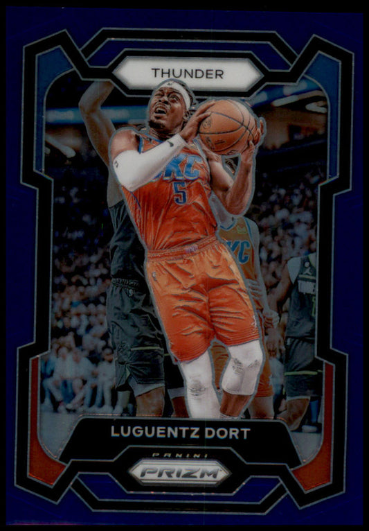 2023-24 Panini Prizm #254 Luguentz Dort Prizms Blue #/199