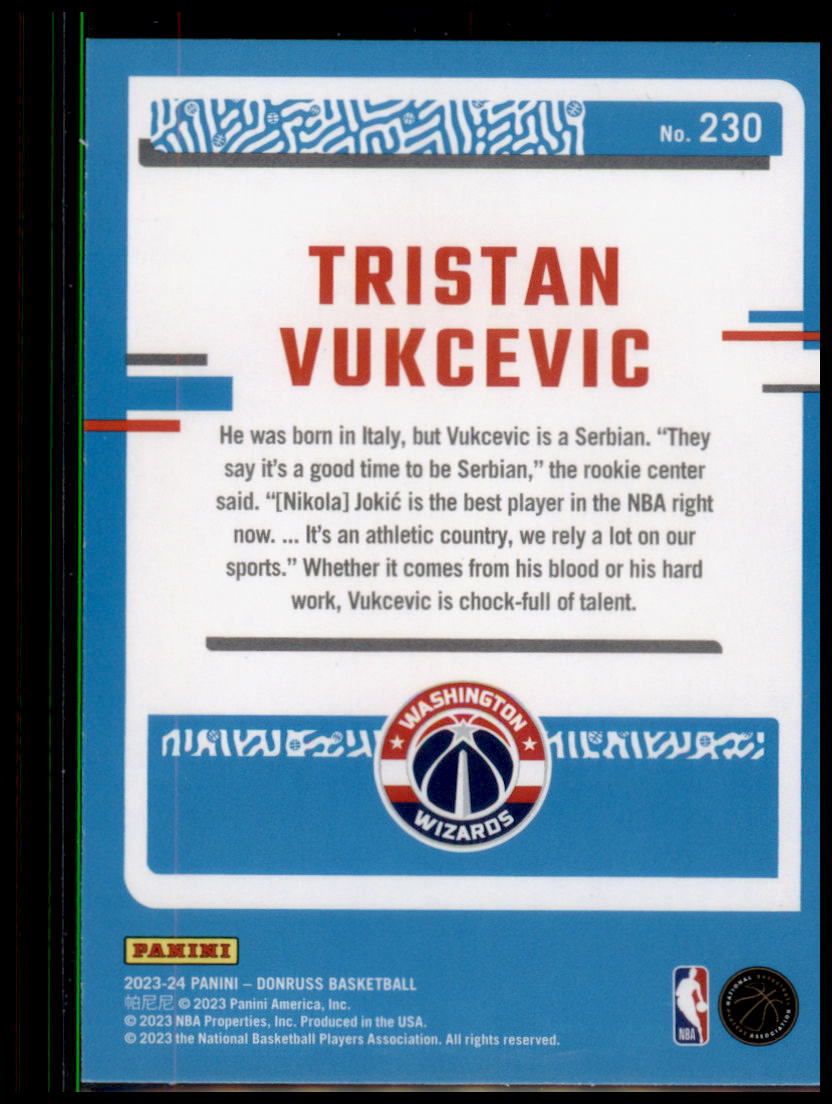 2023-24 Donruss #230 Tristan Vukcevic