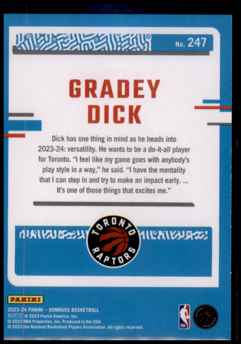 2023-24 Donruss #247 Gradey Dick