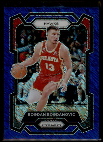 2023-24 Panini Prizm #23 Bogdan Bogdanovic Prizms Blue Shimmer FOTL #/35