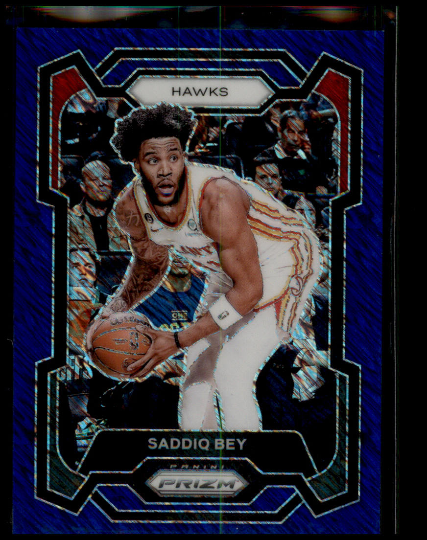 2023-24 Panini Prizm #213 Saddiq Bey Prizms Blue Shimmer FOTL #/35