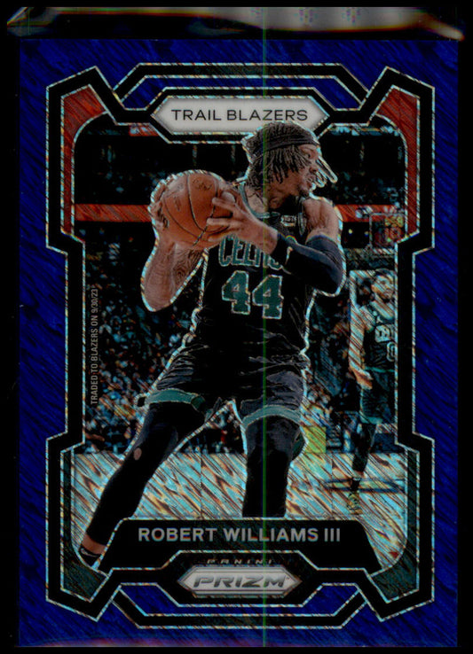 2023-24 Panini Prizm #209 Robert Williams III Prizms Blue Shimmer FOTL #/35