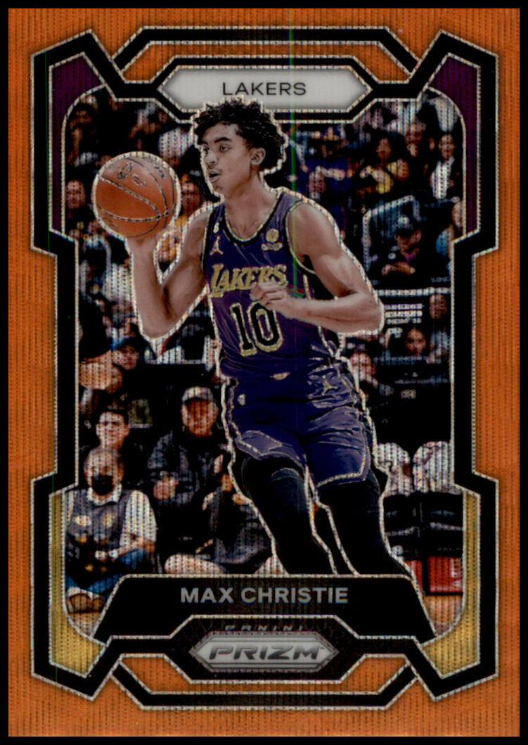 2023-24 Panini Prizm #123 Max Christie Prizms Orange Wave #/60