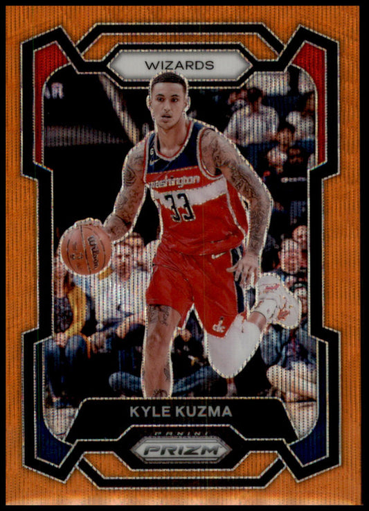 2023-24 Panini Prizm #25 Kyle Kuzma Prizms Orange Wave #/60