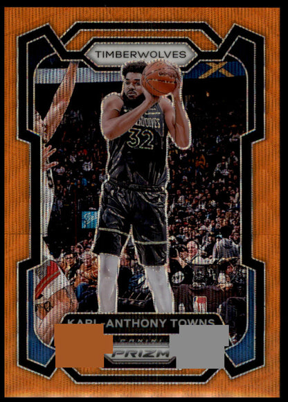 2023-24 Panini Prizm #78 Karl-Anthony Towns Prizms Orange Wave #/60