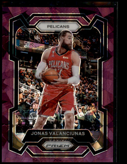 2023-24 Panini Prizm #289 Jonas Valanciunas Prizms Purple Ice #/149