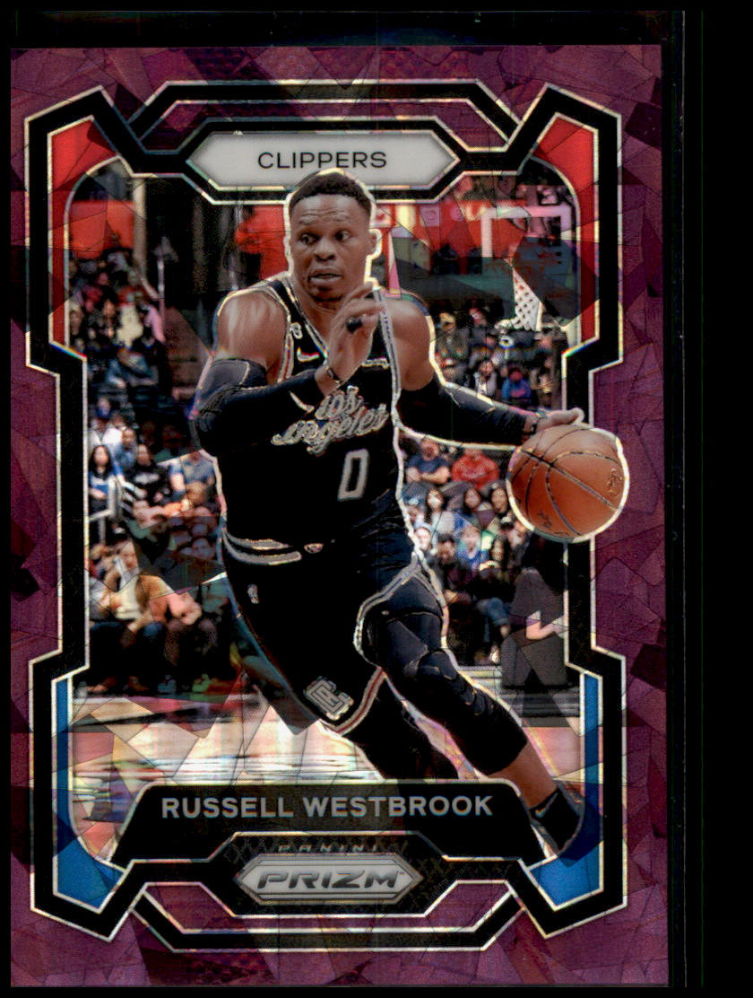 2023-24 Panini Prizm #39 Russell Westbrook Prizms Purple Ice #/149