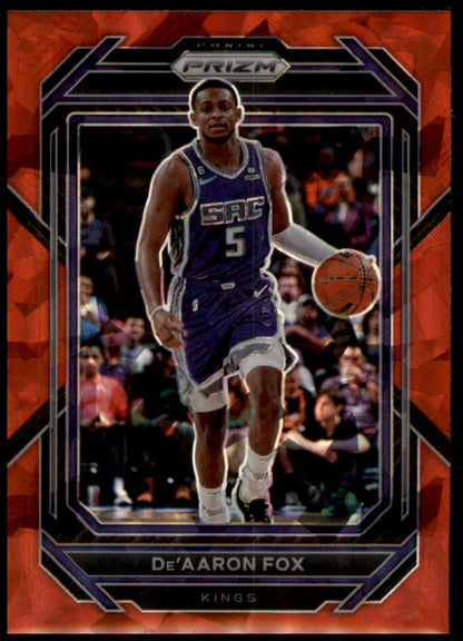 2022-23 Panini Prizm #118 De'Aaron Fox Prizms Red Ice