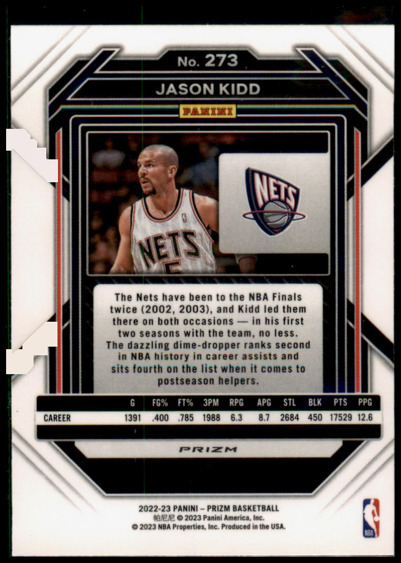 2022-23 Panini Prizm #273 Jason Kidd Prizms Red Ice