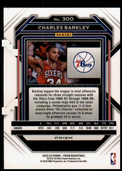 2022-23 Panini Prizm #300 Charles Barkley Prizms Red Ice