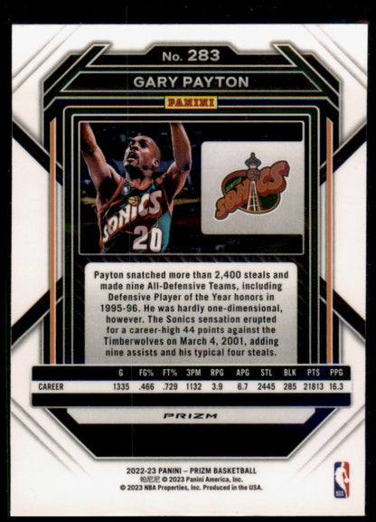 2022-23 Panini Prizm #283 Gary Payton Prizms Red Ice