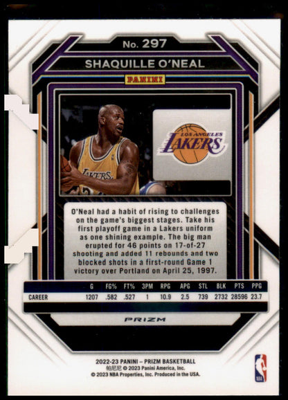 2022-23 Panini Prizm #297 Shaquille O'Neal Prizms Red Ice