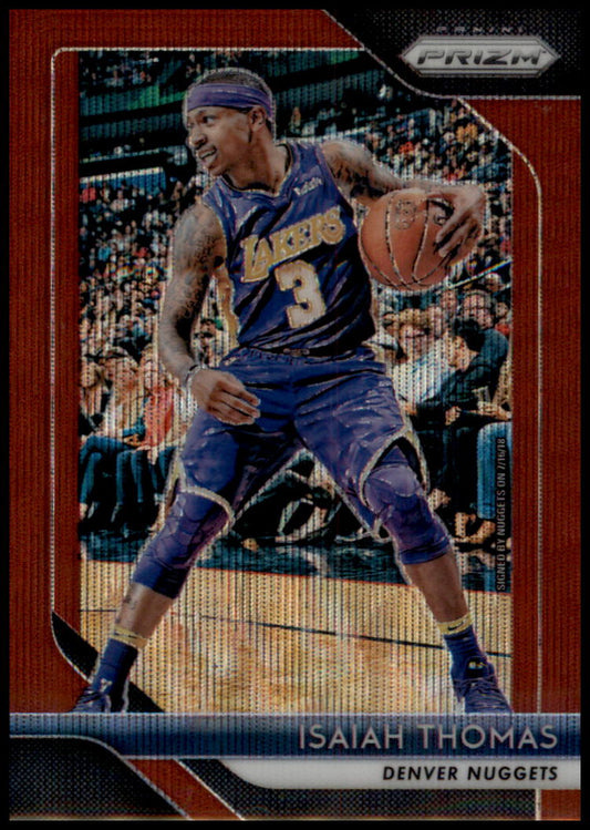 2018-19 Panini Prizm #52 Isaiah Thomas Prizms Ruby Wave