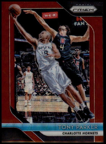 2018-19 Panini Prizm #10 Tony Parker Prizms Ruby Wave