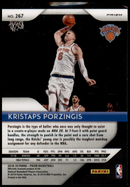 2018-19 Panini Prizm #267 Kristaps Porzingis Prizms Ruby Wave