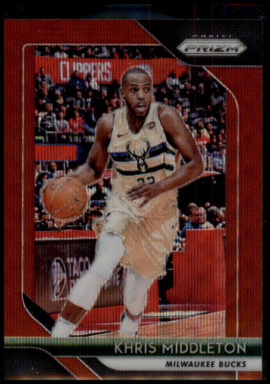 2018-19 Panini Prizm #286 Khris Middleton Prizms Ruby Wave