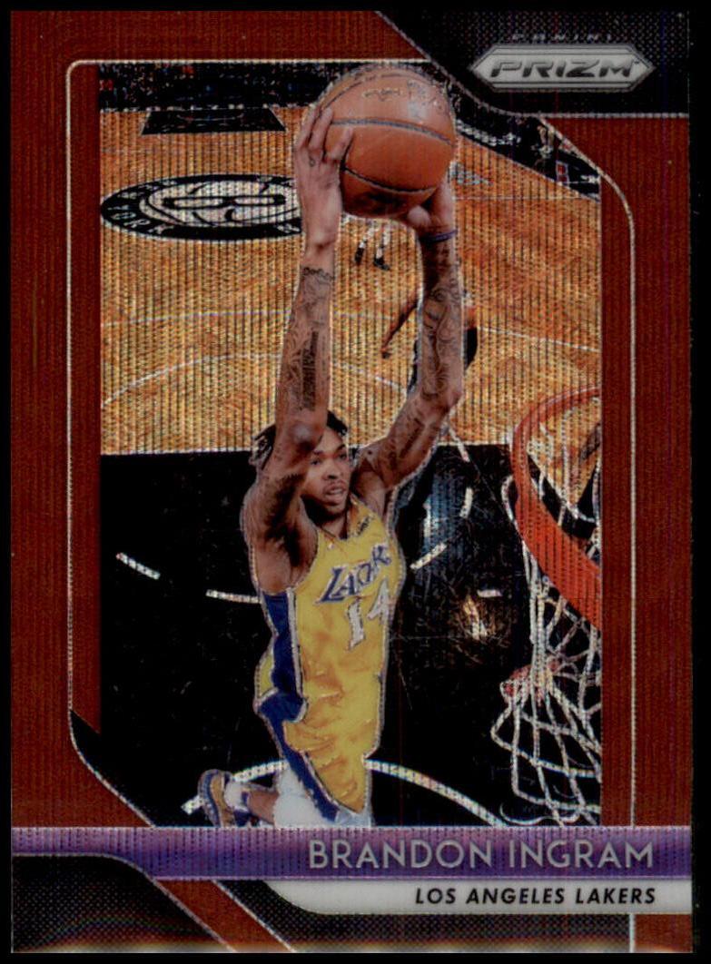 2018-19 Panini Prizm #26 Brandon Ingram Prizms Ruby Wave