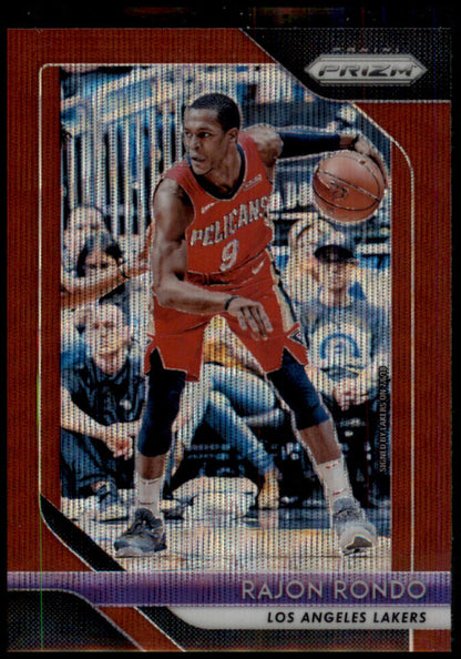 2018-19 Panini Prizm #36 Rajon Rondo Prizms Ruby Wave