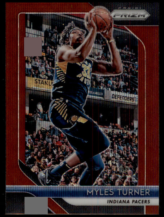 2018-19 Panini Prizm #164 Myles Turner Prizms Ruby Wave