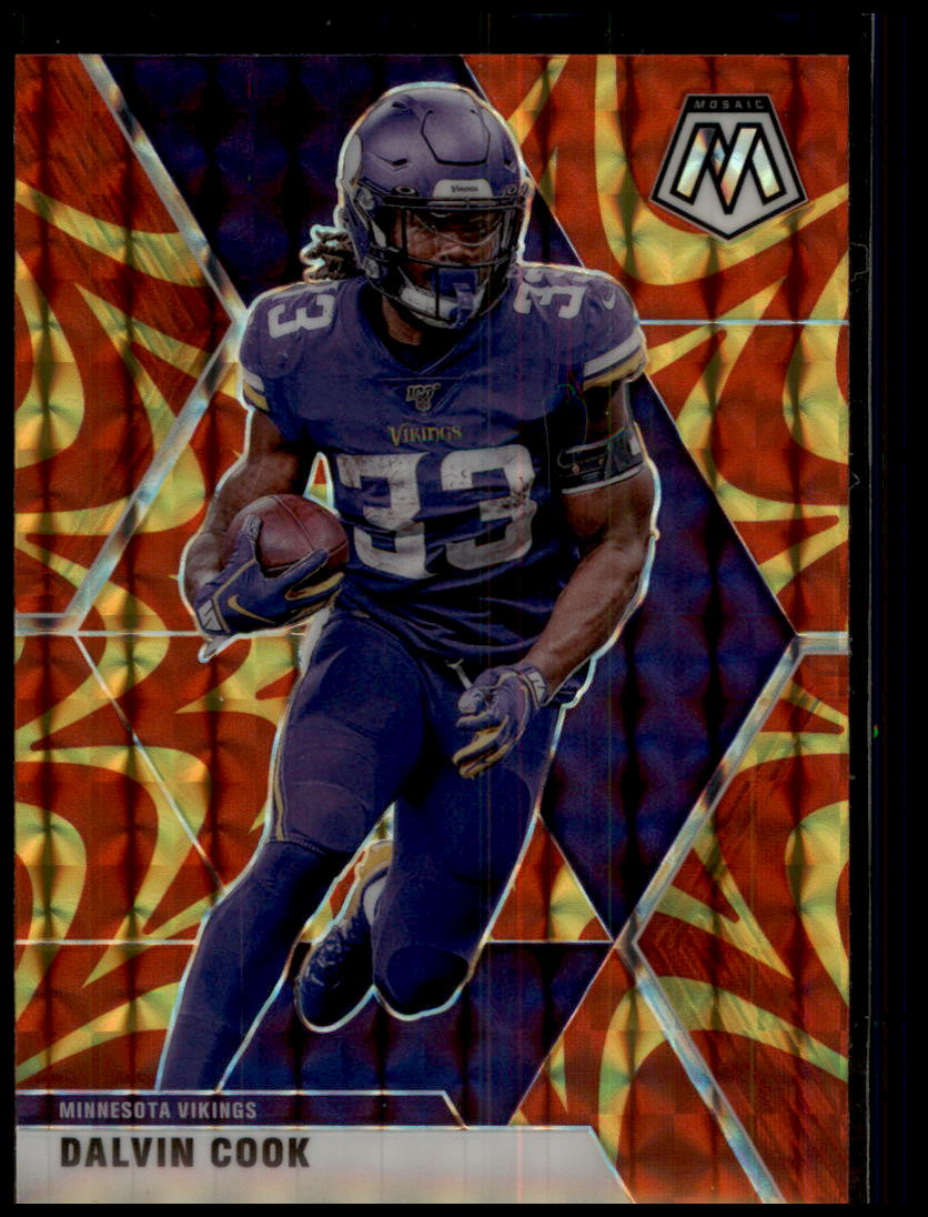 2020 Panini Mosaic #130 Dalvin Cook Prizm Reactive Gold