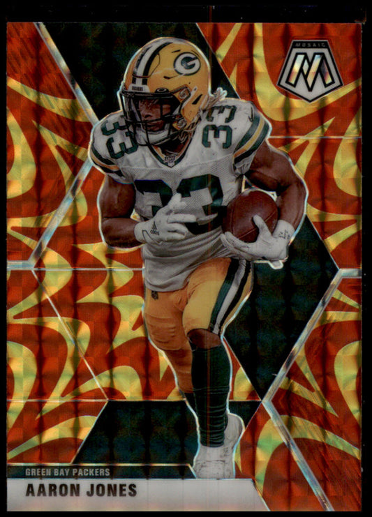 2020 Panini Mosaic #82 Aaron Jones Prizm Reactive Gold